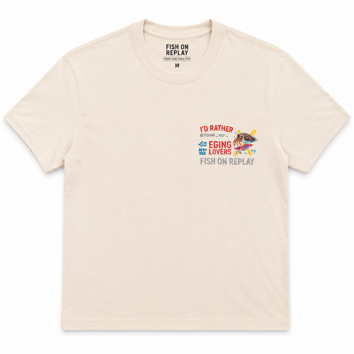Camiseta Oversize Eging Lovers Beige | Fish on Replay